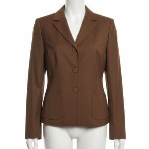 Chadwicks Women's Business Casual Brown Blazer jacket Size 14